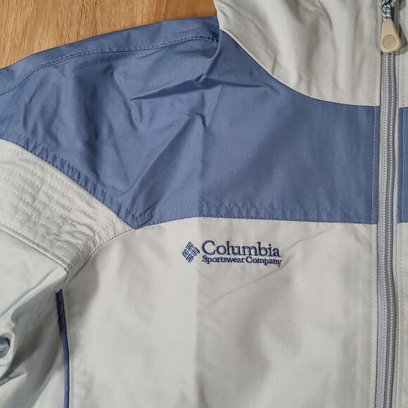 ☔️🔹️Columbia Blue Evolution Valley Two-Tone Zippered Jacket w/Hood Small - Picture 7 of 14